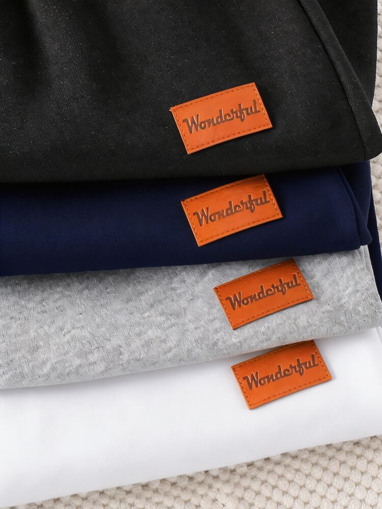 SHEIN 4pcs Buy 2 Get 2 Free Kids Tween Boys Casual Sports Sweatpants Set, Black Sweatpants, Grey Sweatpants, White Sweatpants, Navy Blue Sweatpants, Suitable For Autumn/Winter, School, Family Gathering, Back To School, Sports, Play, Birthday Party, Photo, Vacation, Holiday - Multicolor - View 3