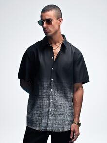 NobleFwd Men's Summer Casual Gradient Color Short Sleeve Shirt Style Shirts For Men Nice Shirts For Men Men Shirt Casual - Multicolor - View 1