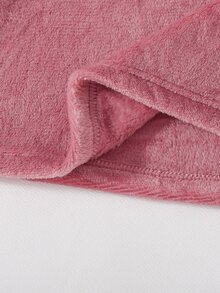 青少年女孩秋冬加厚抓絨睡衣套裝，甜美可愛櫻桃刺繡圓領長袖上衣，抓絨內裡加厚，正式舞會粉色 - 彩色 - 查看 5