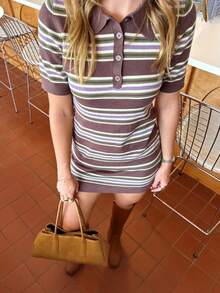 Serisse Women's Striped Colorblock Casual Daily Summer Travel Dress - Multicolor - View 10