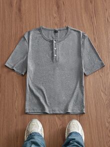 ESTAVOR Men T-Shirts - Grey - View 3