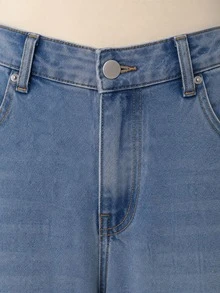 Zerodot Women Blue Denim Relaxed Fit Jeans Casual Daily Fall Pre Fall - Light Wash - View 6