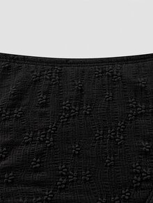 Sweetra Summer Sweet Cute Romantic Lace Vacation Beach Seaside Women Plus Size Tank Bikini Romantic Vacation Swimsuit - Black - View 3