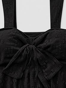 Sweetra Summer Sweet Cute Romantic Lace Vacation Beach Seaside Women Plus Size Tank Bikini Romantic Vacation Swimsuit - Black - View 4