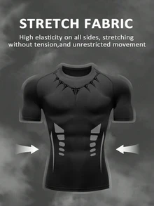 GymBeat Men's Colorblock Casual Versatile Daily Wear Sports T-Shirt, Gym - Black - View 3