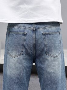 QuarKem Quần jean nam ống đứng rách - Rửa nhẹ - Xem 9