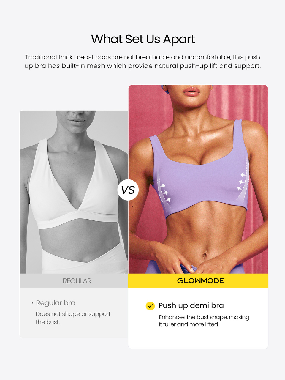 FeatherFit™-Sculpt Push-Up Sports Bra