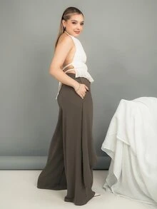 Ximena Robles Ximena Robles 2025秋冬新款音乐节、复活节、圣帕特里克节、万圣节、圣诞节、情人节、约会、西式风格、游牧风格、生日派对、毕业季、学院风、学生装、日常出行、百搭、休闲、度假、邮轮旅行、海滩、日光浴、爆款女式工作裤、女士工作裤、裹身裤、女士高个子工作裤 - 軍綠色 - 查看 7