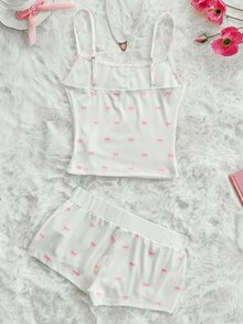 SHEIN ICON 女士日常两件套服装 - 白色 - 查看 4