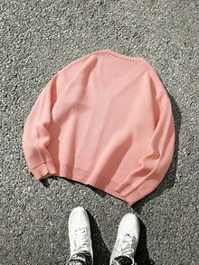 Claim Dot Cardigans masculinos - Rosa - Ver 3