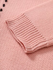 Claim Dot Cardigans masculinos - Rosa - Ver 6