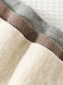 Cozy Pixies 女嬰裝飾編織標籤保暖內裡鬆緊腰修身秋冬打底褲 3件/組 - 卡其色 - 查看 7