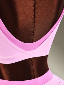 Amplova Women Sports Sets Elegant Cute Sexy Backless Sport Bra And Skirt Workout Ballet Going Out Pink Tracksuit For Everyday Wear 2 In 1 Design - Pink - View 9