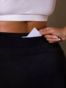 SHEIN Rhythm Era Women's Plus Size Summer Sports Skort - Black - View 4