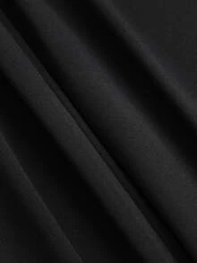 Sweetra Celana Panjang Wanita Premium Elegan Serbaguna untuk Perjalanan & Nyaman, Terbuat dari Sutra Susu dengan Desain Renda Kontras & Warna Hitam - Hitam - View 7