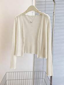 Franclia Casual Commute Minimalist Style Spring/Summer Women's Thin Jacket - Apricot - View 6