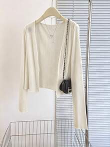 Franclia Casual Commute Minimalist Style Spring/Summer Women's Thin Jacket - Apricot - View 5