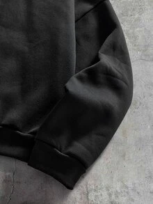 AXEPEAK Men's Knitted Fashion Daily Young Casual Loose Long Sleeve Hoodie - Black - View 5