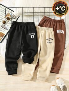 SHEIN Beli 2 Gratis 1 Celana Jogging Kasual Anak Laki-laki Remaja, Cocok untuk Musim Semi/Panas, Musim Gugur, Kembali ke Sekolah, dan Musim Dingin - MultiWarna - View 2