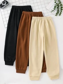 SHEIN Beli 2 Gratis 1 Celana Jogging Kasual Anak Laki-laki Remaja, Cocok untuk Musim Semi/Panas, Musim Gugur, Kembali ke Sekolah, dan Musim Dingin - MultiWarna - View 5