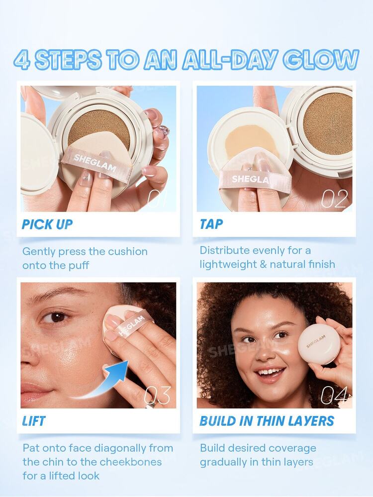 SHEGLAM Lumi Lock & Go 氣墊粉底-Hazelnut 品牌美妝化妝品 適合女士與女孩 - Hazelnut - 查看 8