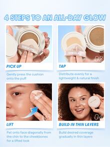 SHEGLAM Lumi Lock & Go 氣墊粉底-Moha 品牌美妝化妝品 適合女士與女孩 - Mocha - 查看 8