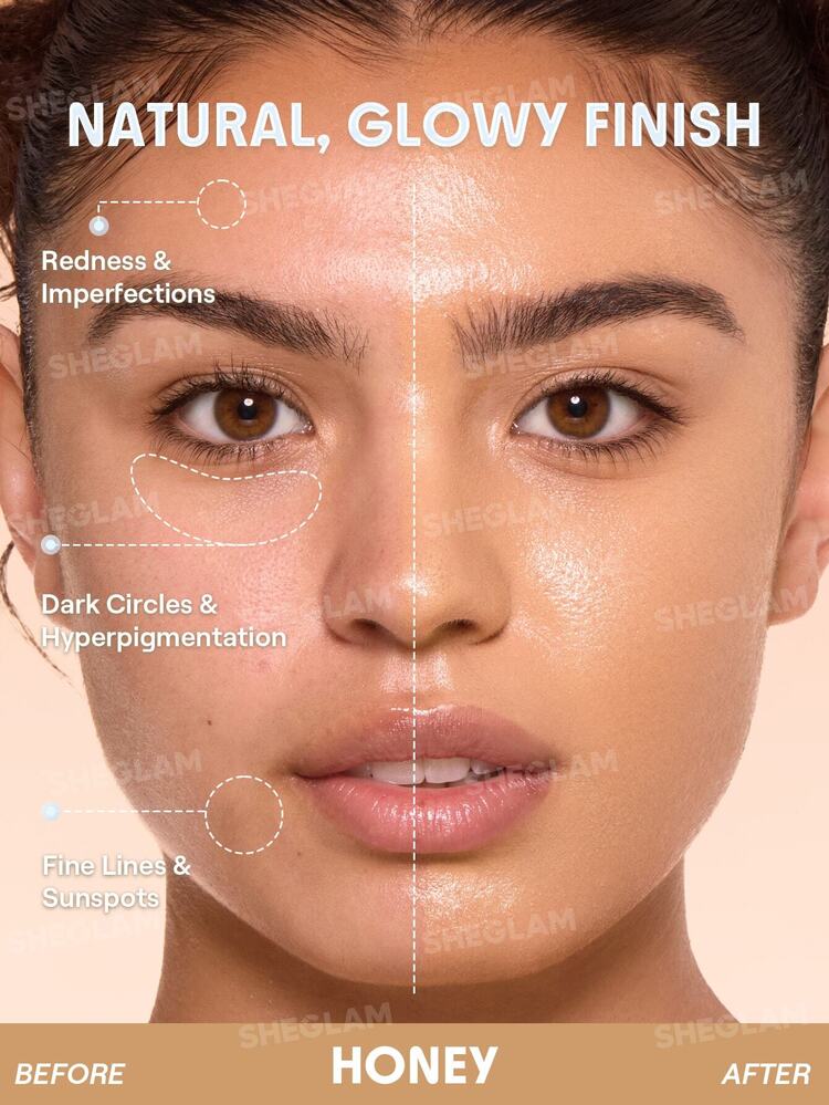 SHEGLAM Lumi Lock & Go Cushion Foundation-Honey Brand Beauty Cosmetic Makeup For Women And Girls - Honey - View 3