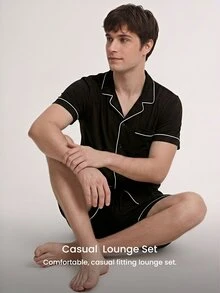 LUVLETTE Men Loungewear Sets - Black - View 7