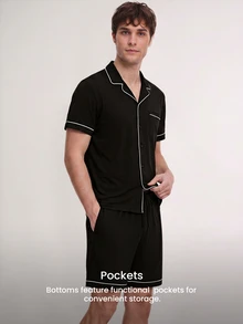 LUVLETTE Men Loungewear Sets - Black - View 8