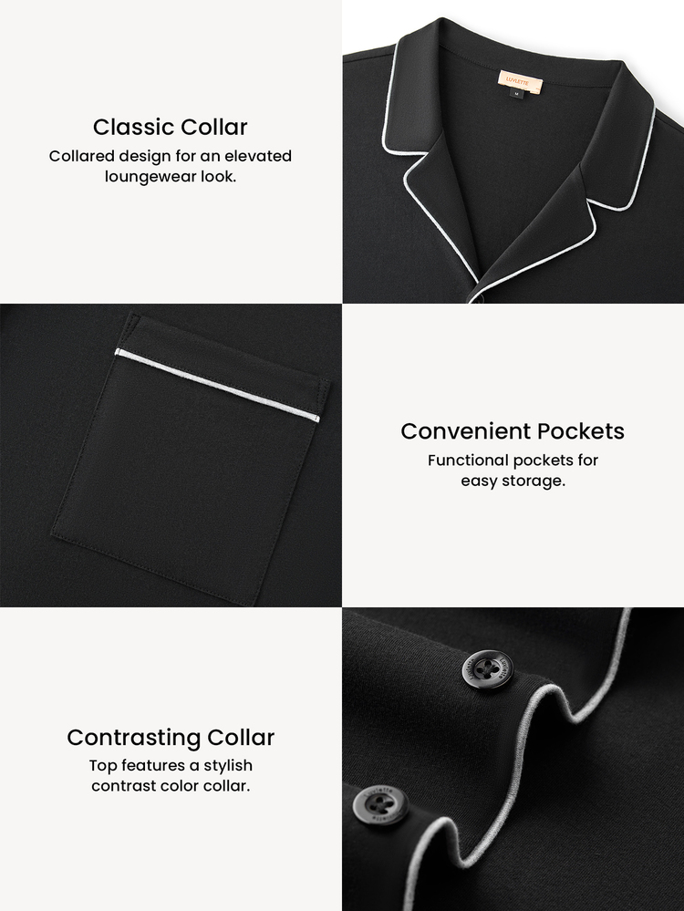 LUVLETTE Men Loungewear Sets - Black - View 3
