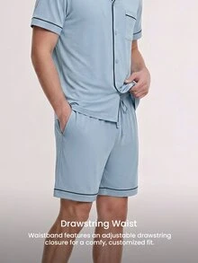 LUVLETTE Men Loungewear Sets - Blue - View 4