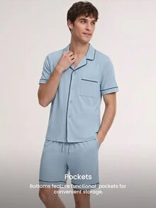 LUVLETTE Men Loungewear Sets - Blue - View 7