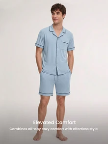 LUVLETTE Men Loungewear Sets - Blue - View 6