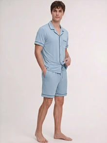 LUVLETTE Men Loungewear Sets - Blue - View 8