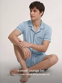 LUVLETTE Men Loungewear Sets - Blue - View 9