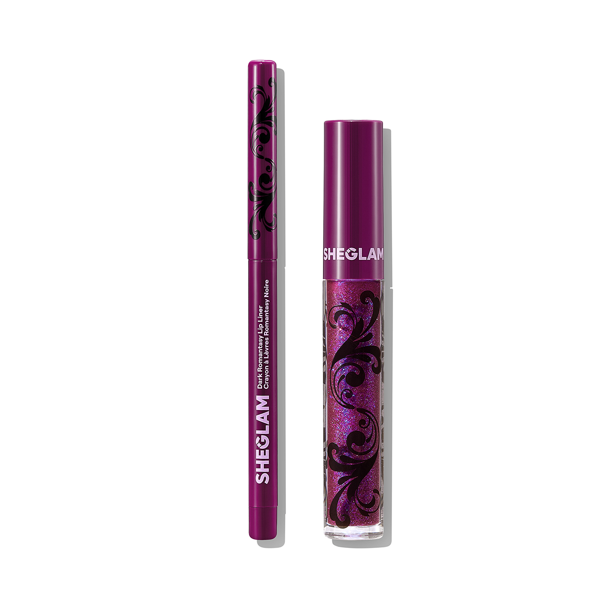 Dark Romantasy Lipliner + Lipgloss Set-Plum Noir Merk Beauty Cosmetica Make-Up Voor Vrouwen En Meisjes