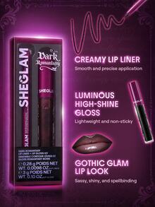 SHEGLAM Dark Romantasy Lip Liner + Lip Gloss Kit-Into The Abyss Brand Beauty Cosmetic Makeup For Women And Girls - Into the Abyss - View 3