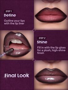 SHEGLAM Dark Romantasy Lip Liner + Lip Gloss Kit-Into The Abyss Brand Beauty Cosmetic Makeup For Women And Girls - Into the Abyss - View 4