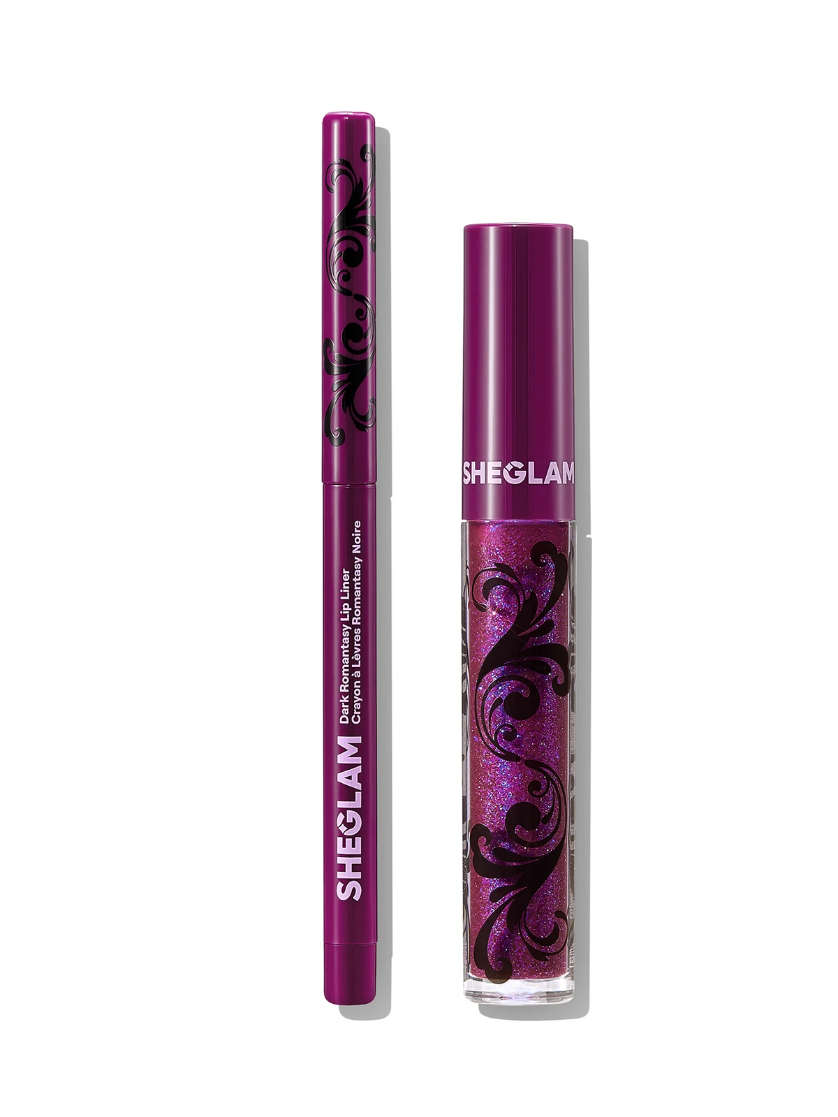 Dark Romantasy Lip Liner + Lip Gloss Kit-Plum Noir