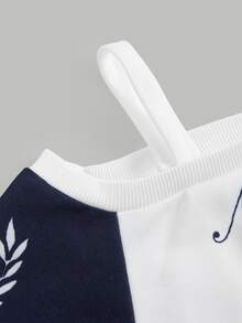 Girlism Kids Tween Girl Autumn/Winter Casual Thick Sweatshirt Set, Fun Number & Letter Print Loose Crew Neck Drop Shoulder Long Sleeve Pullover Sweatshirt And Matching Print Wide Leg Straight Sweatpants Set, 2-Piece Sporty Sweatshirt Set In Royal Blue, Suitable For Daily Wear And Versatile - Royal Blue - View 6