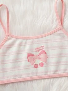 SHEIN 兒童青少年女孩針織豹紋細肩帶內褲 隨機 2 件組 - 彩色 - 查看 3