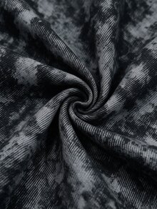 STEELVANCE Men's Tie-Dye Print Drawstring Waist Sweatpants - Black - View 6