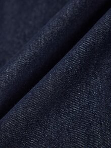 EMERY ROSE Jeans de Mezclilla Rectos Azul Marino Elegantes Casuales Minimalistas Talla Grande Verano Formal - Azul lavado oscuro - Ver 7