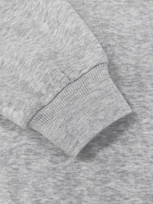 Resyla Women's Slogan Cherry Print Long Sleeve Casual Loose Sweatshirt - Light Grey - View 6
