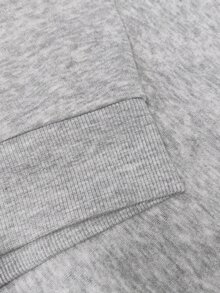 Resyla Women's Slogan Cherry Print Long Sleeve Casual Loose Sweatshirt - Light Grey - View 7