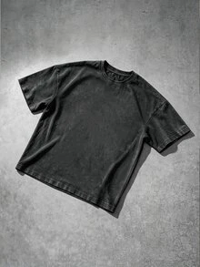 Manfinity EMRG Men's Fashion Short Sleeve Crew Neck T-Shirt With Snowflake Embroidery - Black - View 4