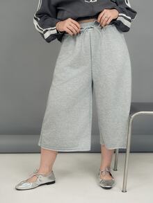 Ximena Robles Ximena Robles Summer For Women Streetwear Casual Sports Loose-Fitting Athletic Shorts, French Grey Track, For Gym , Run - Light Grey - View 3
