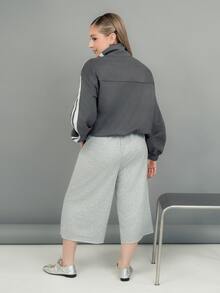 Ximena Robles Ximena Robles Summer For Women Streetwear Casual Sports Loose-Fitting Athletic Shorts, French Grey Track, For Gym , Run - Light Grey - View 2