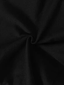 Souflis Souflis 女嬰黑色連帽衫休閒甜美蝴蝶結刺繡長袖兩件套 - 黑色 - 查看 5
