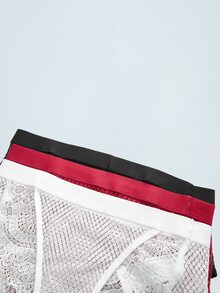 Softvol 3件組黑色、白色、紅色性感蕾絲女用內褲，舒適透氣親膚女用內衣，優雅荷葉邊飾三角內褲，純色半透明極簡丁字褲，適合約會、瑜珈、日常生活、購物及其他場合 - 彩色 - 查看 17